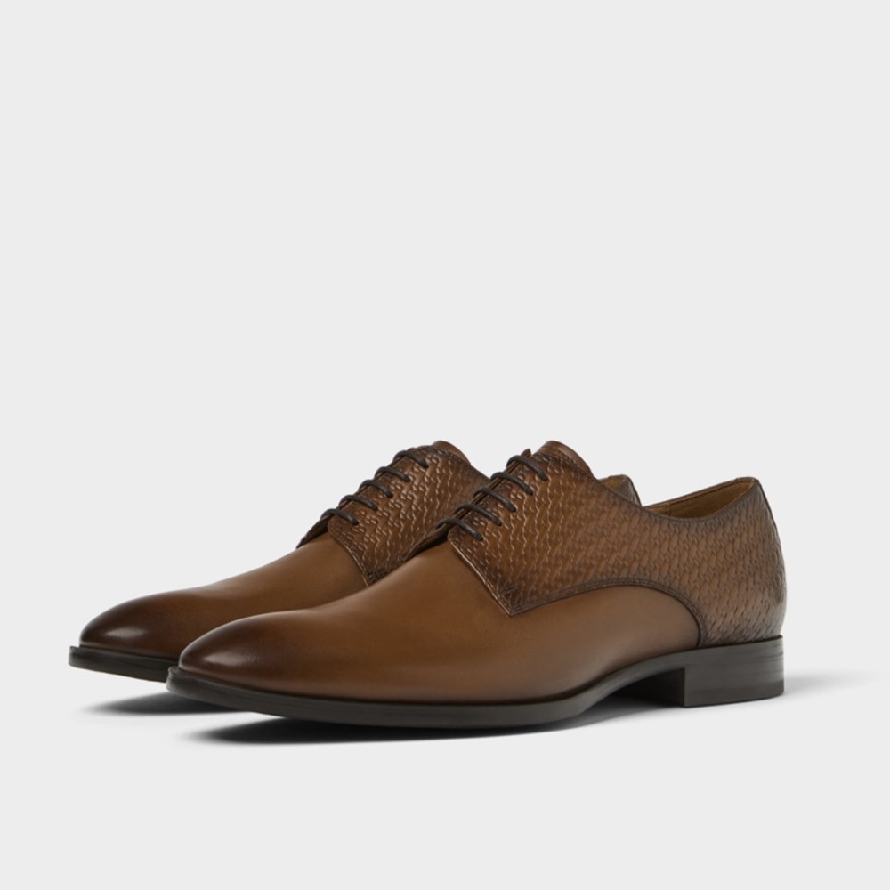 ❌❌Genuine leather embossed Derby Shoes - Picture 2 of 7